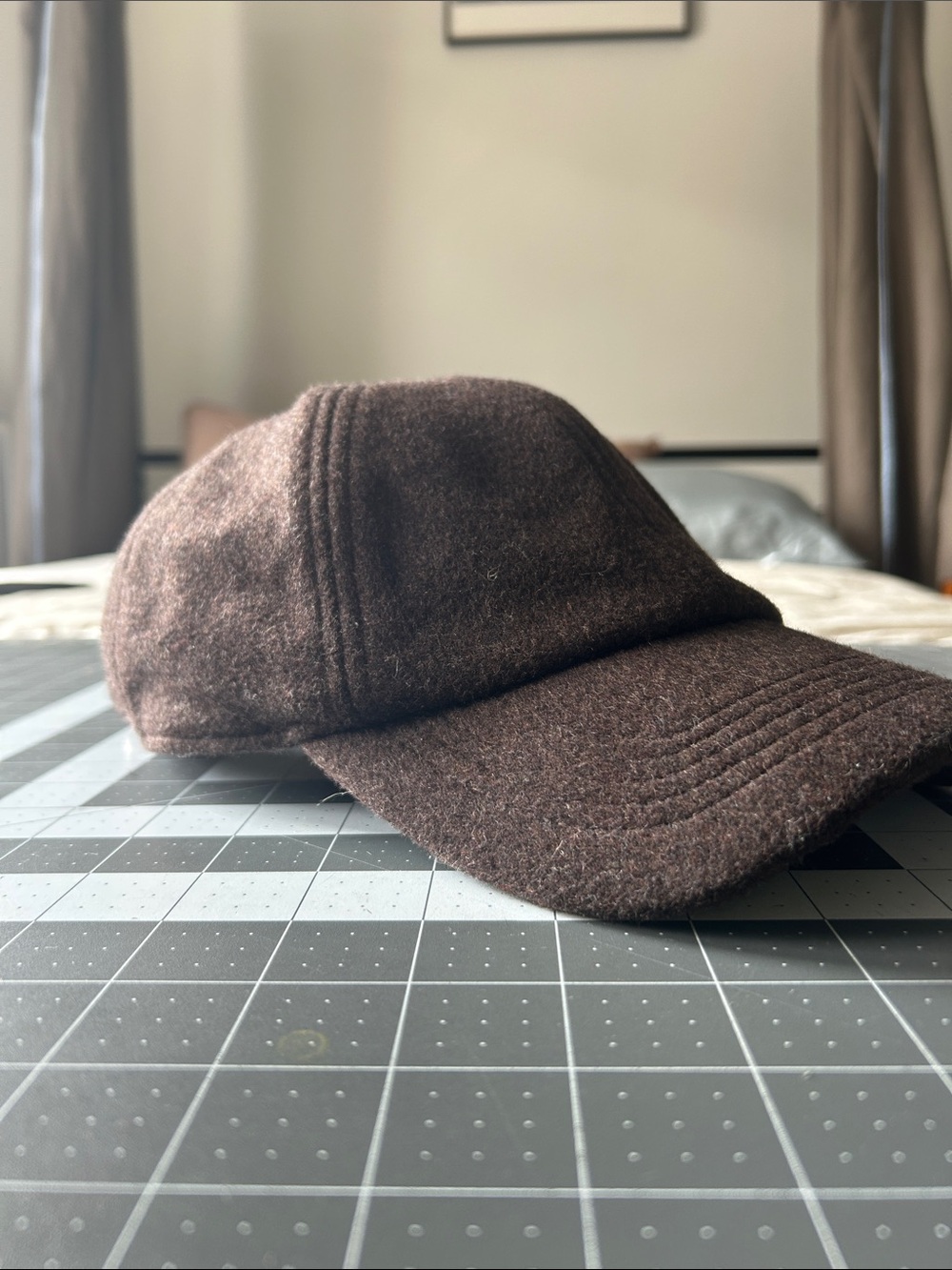 GAP Brown Wool Blend Baseball Cap